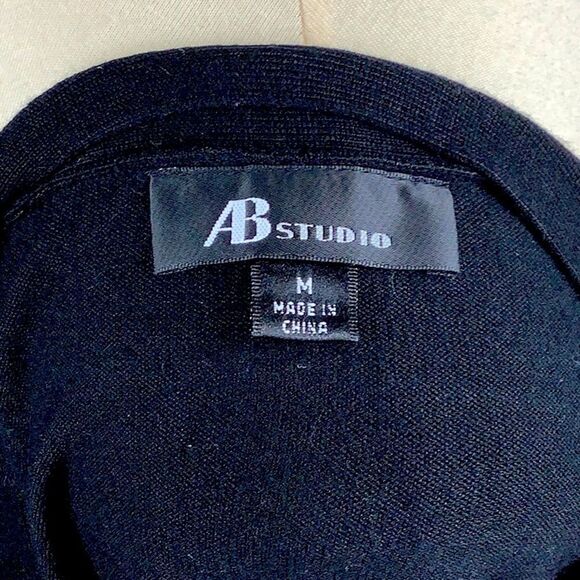 AB Studio Black Button Down Cardigan - Picture 3 of 3